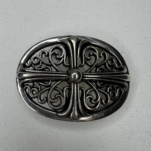 Authentic Chrome Hearts Oval Belt Buckle Polished 925 silver - Picture 3 of 5